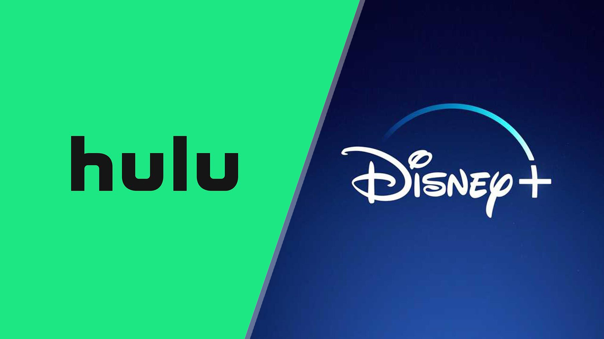 (L έως R) Τα λογότυπα Hulu, Disney Plus