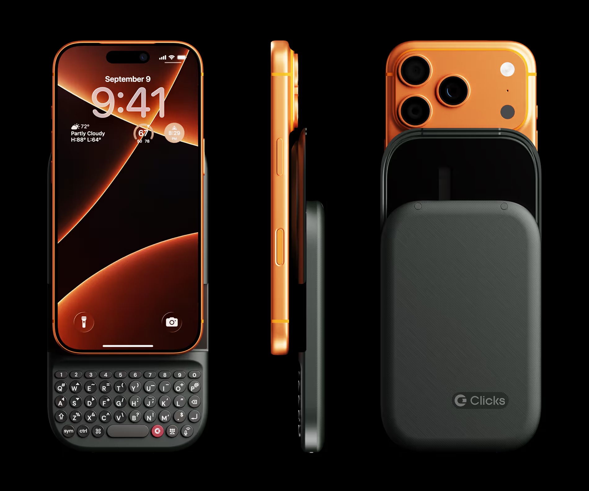 Κάντε κλικ στο Power Keyboard με ένα iPhone συνδεδεμένο σε αυτό