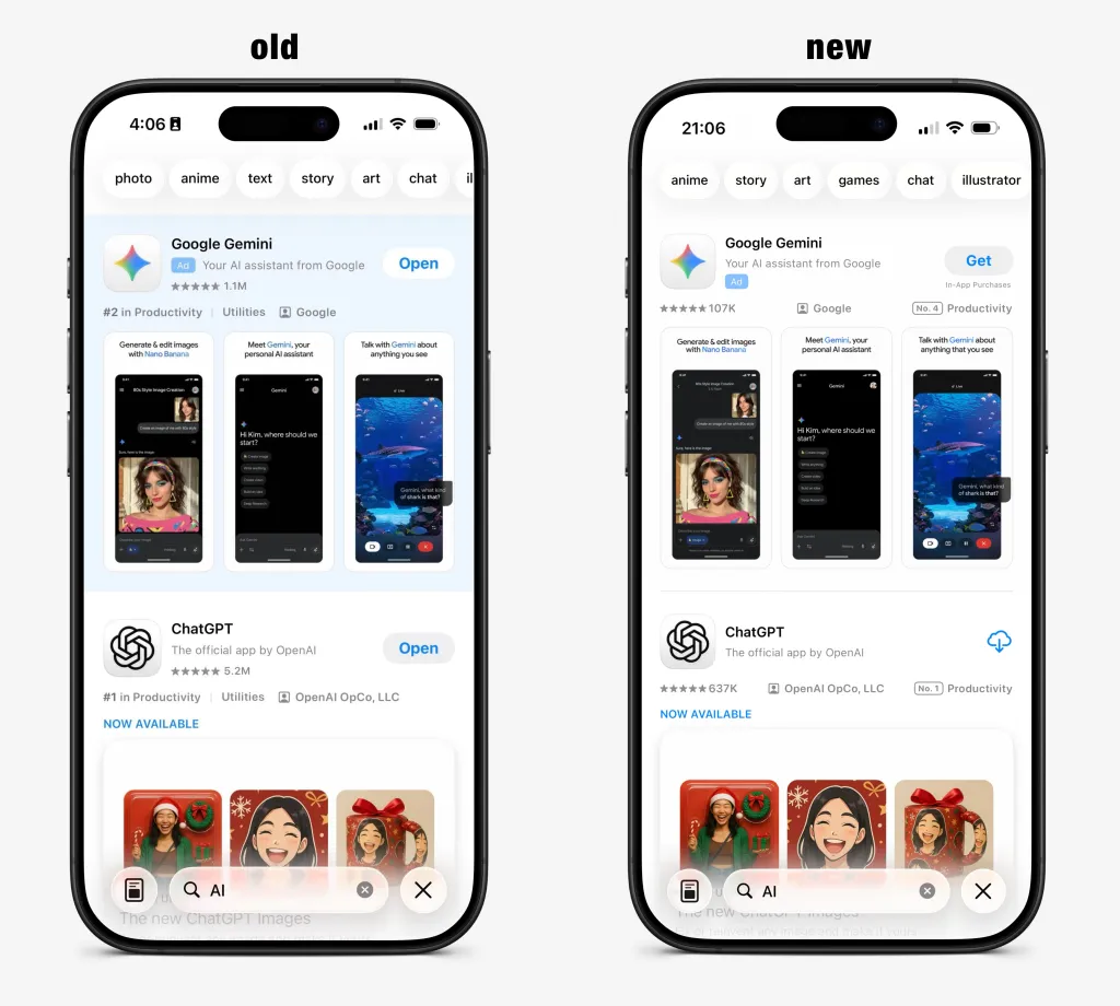 Η Apple δοκιμάζει τη νέα σχεδίαση του App Store που θολώνει τη γραμμή μεταξύ διαφημίσεων και αποτελεσμάτων αναζήτησης