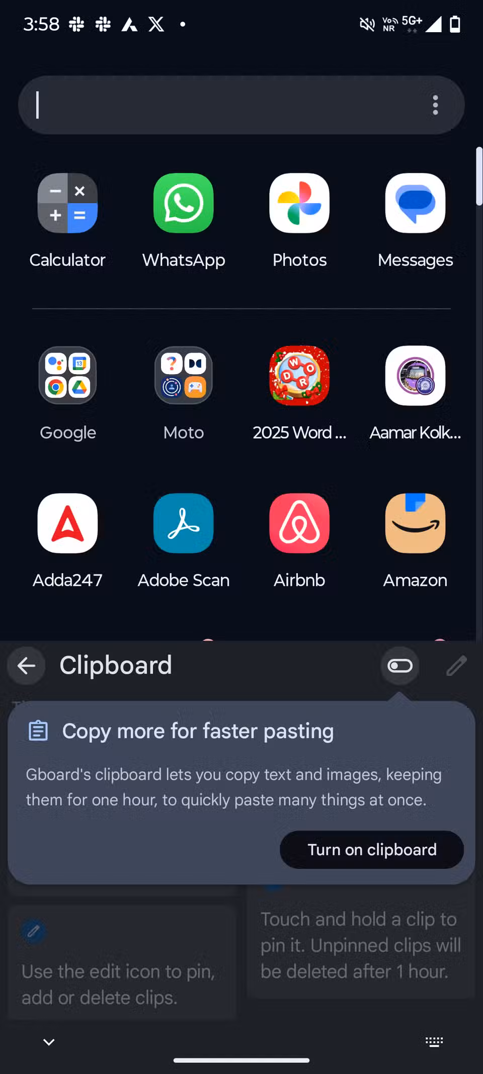 5 λαμπρές λειτουργίες του Gboard που θα συνεχίσω να αποφεύγω το 2026 Στιγμιότυπο οθόνης που δείχνει την εναλλαγή ενεργοποίησης του προχείρου του Gboard