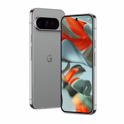 Απόδοση του Google Pixel 9 Pro XL σε φουντουκιές σε λευκό φόντο.
