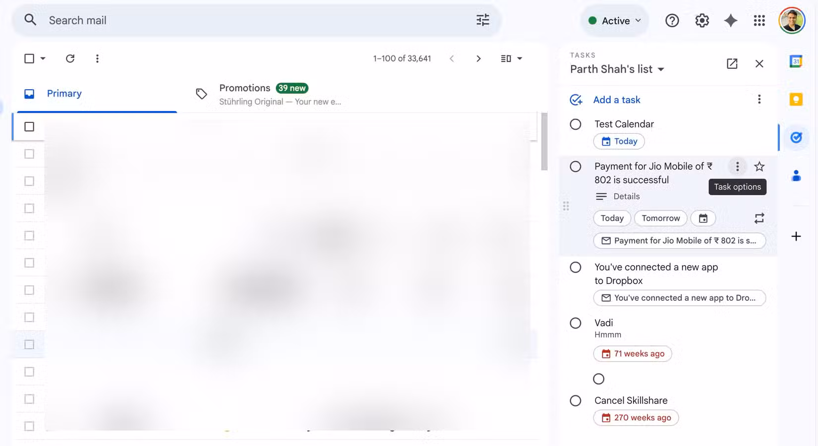 προσθέστε email στο Google Tasks