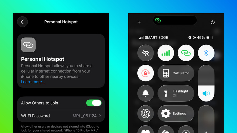 Ρύθμιση hotspot στο iPhone