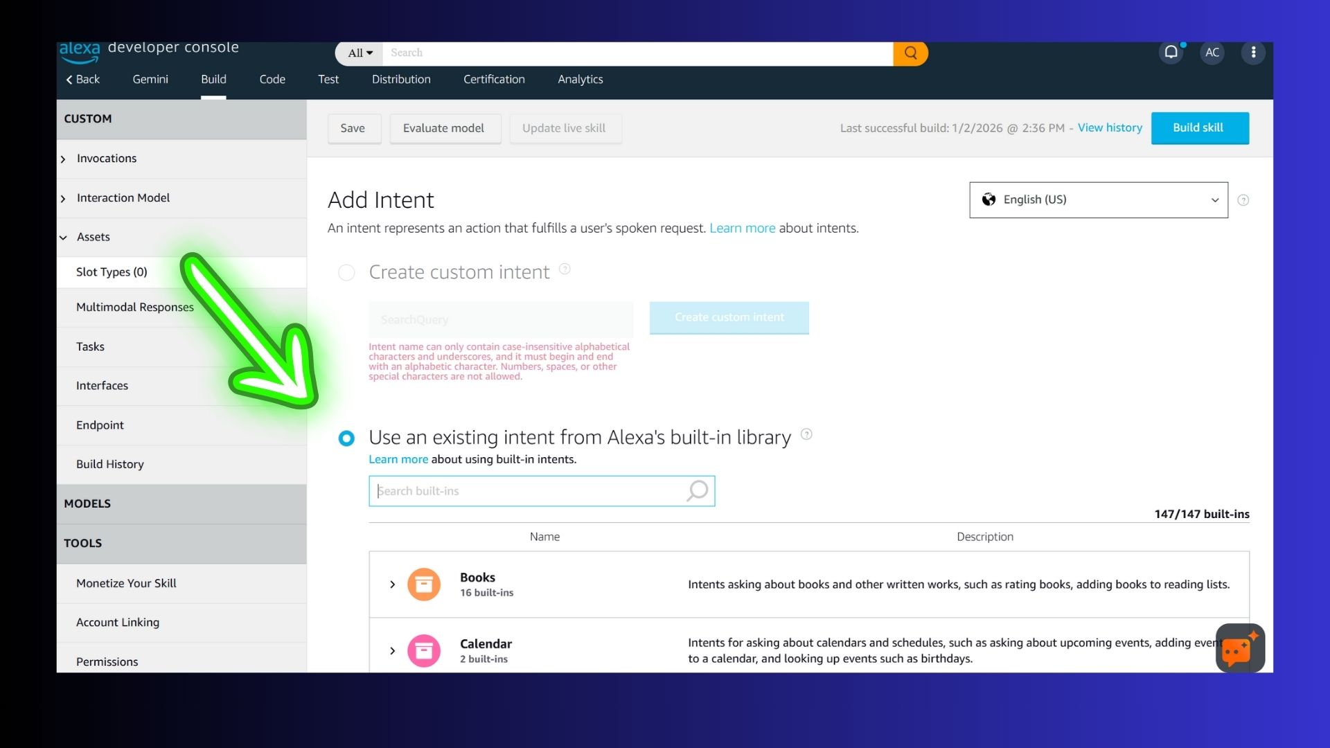 στιγμιότυπο οθόνης της πρόθεσης