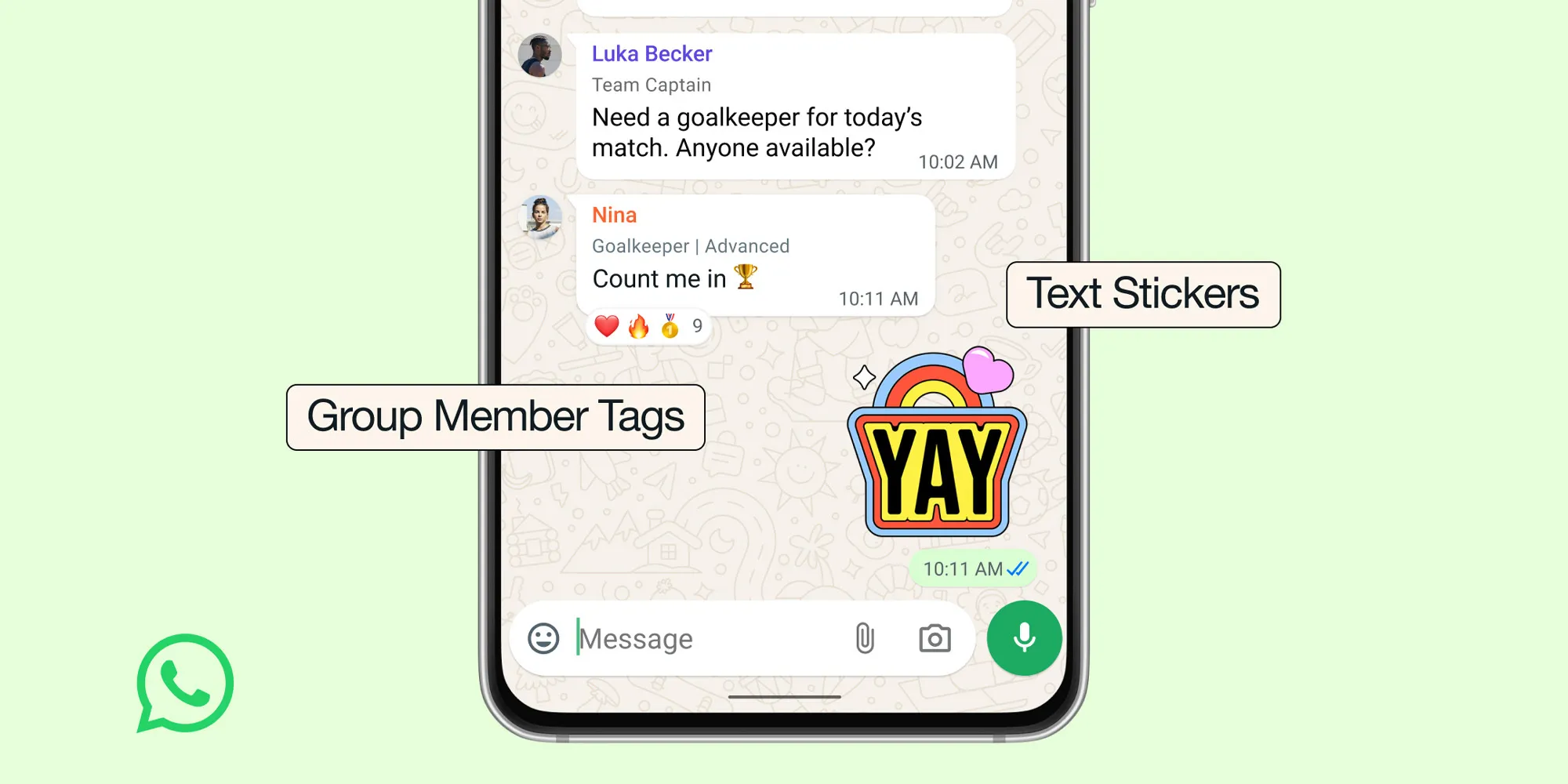 Το WhatsApp λανσάρει τρεις νέες δυνατότητες για την αναβάθμιση των ομαδικών συνομιλιών Το WhatsApp λανσάρει τρεις νέες δυνατότητες για την αναβάθμιση των ομαδικών συνομιλιών
