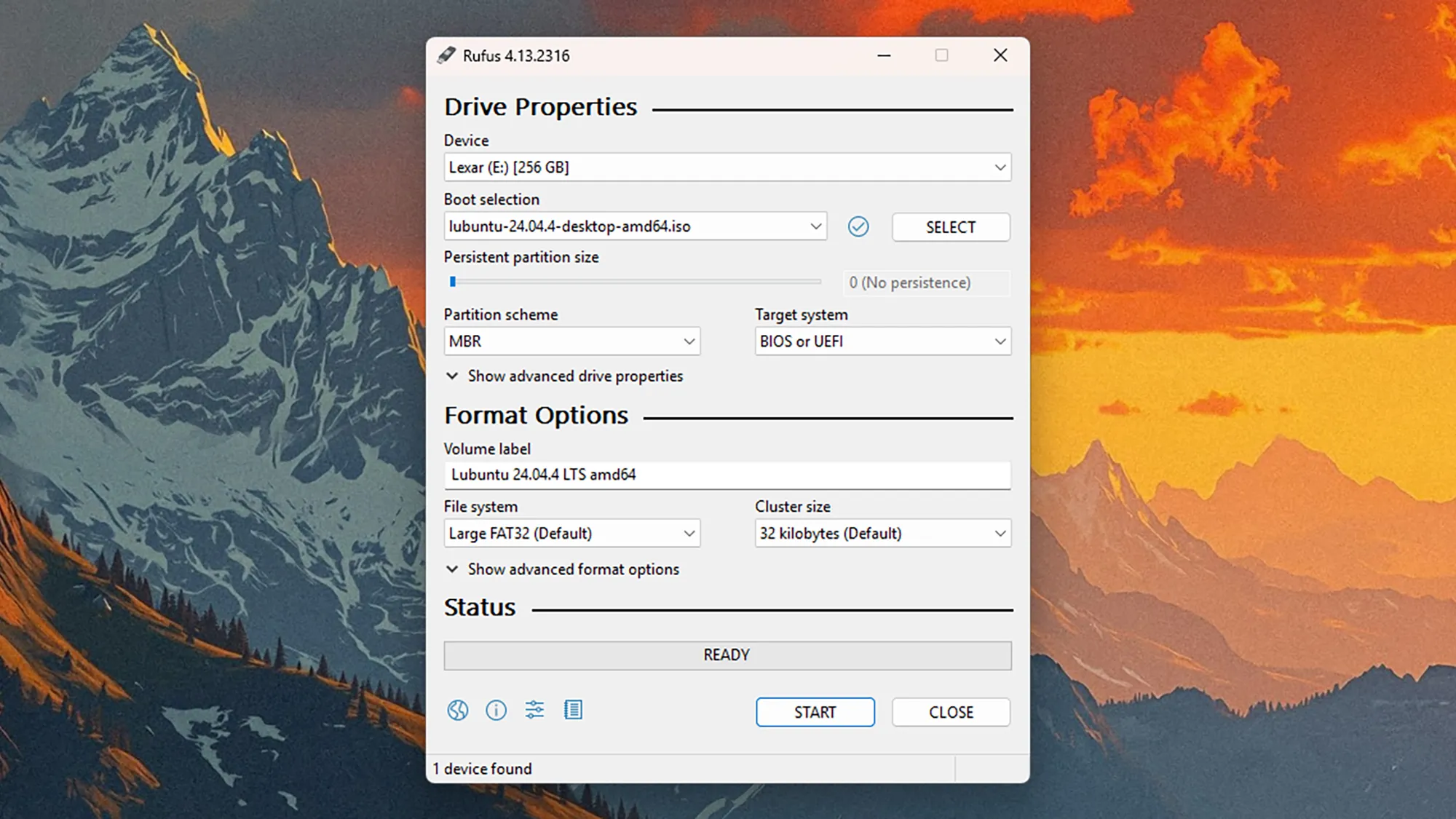 Στιγμιότυπο του Rufus