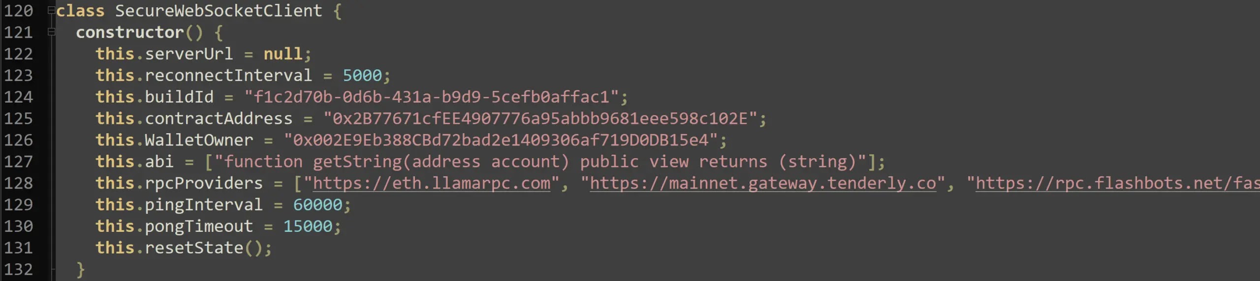 Blockchain C2 Variables και Smart Contract Address (Πηγή - JumpSEC)