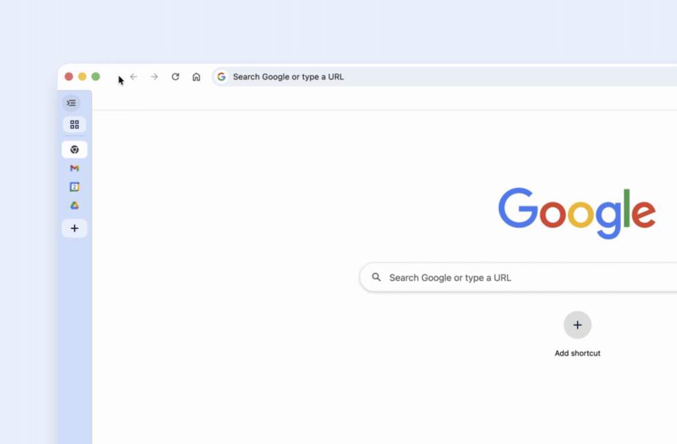Κάθετες καρτέλες Chrome - Μικρές