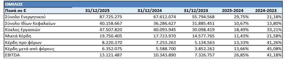 Βασικά οικονομικά μεγέθη Profile