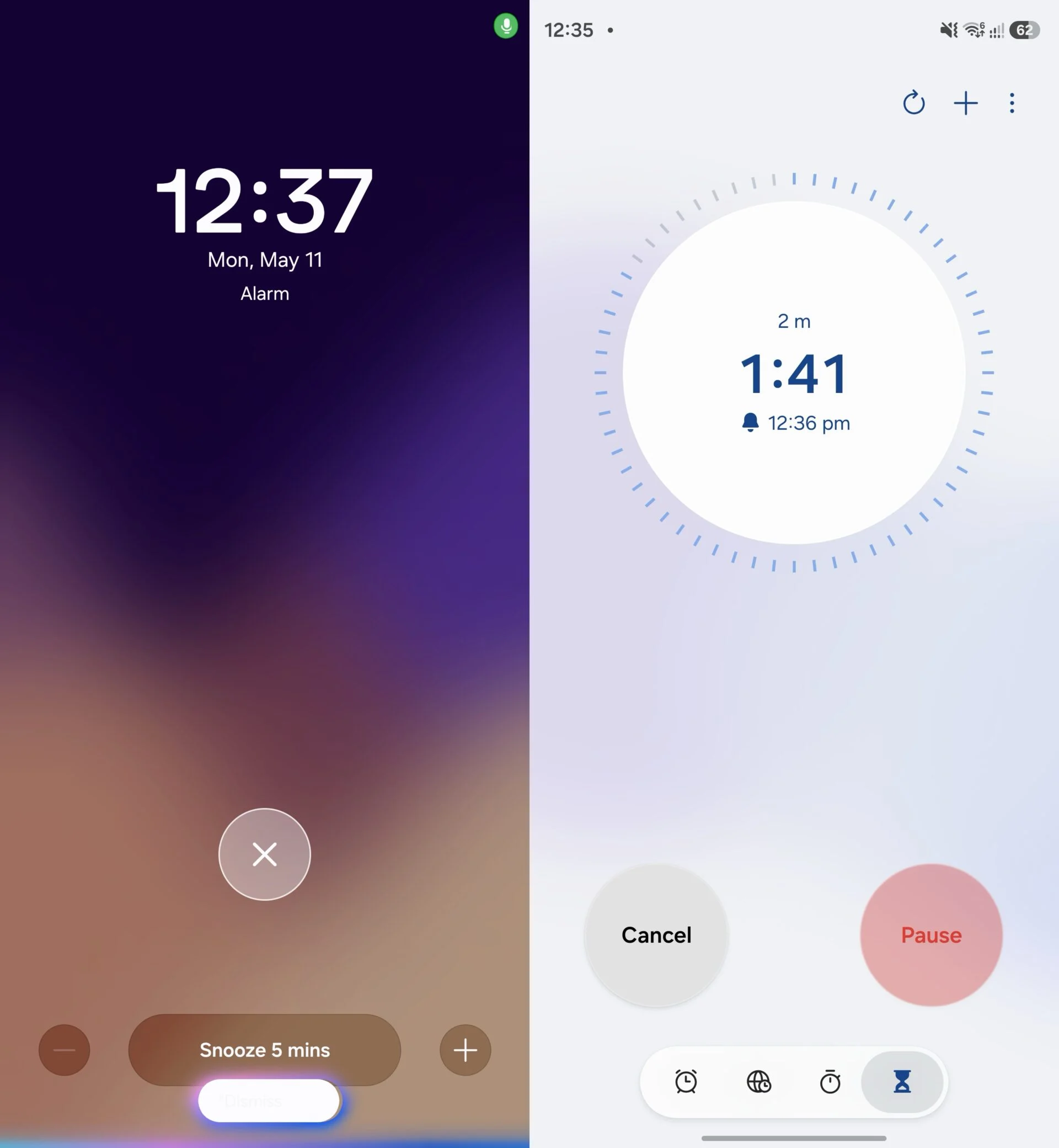 samsung one ui 8.5 clock app ξυπνητήρι αναβολή χρονοδιακόπτη διαρροή UI