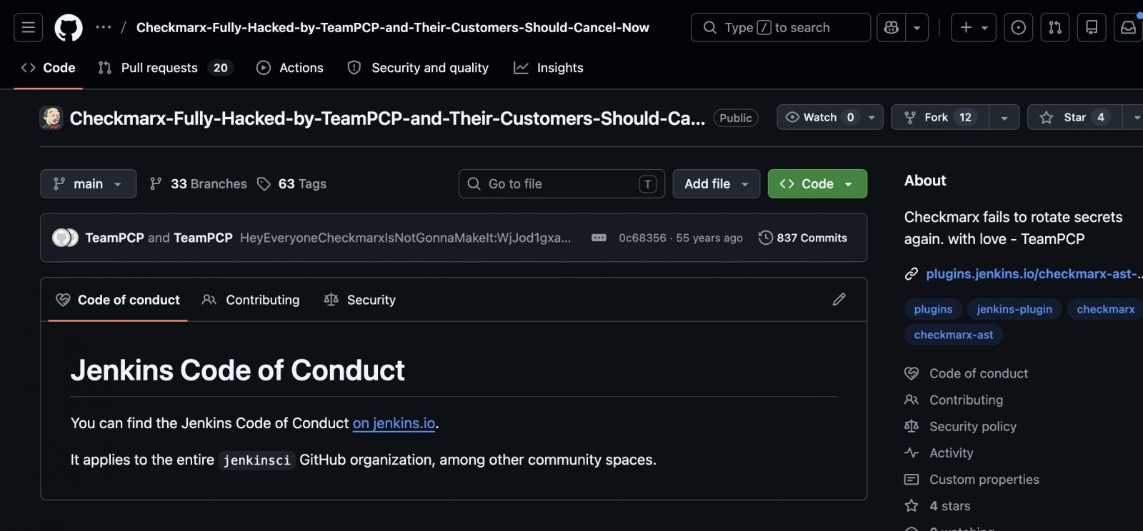 Το TeamPCP είχε πρόσβαση στα αποθετήρια GitHub του Checkmarx