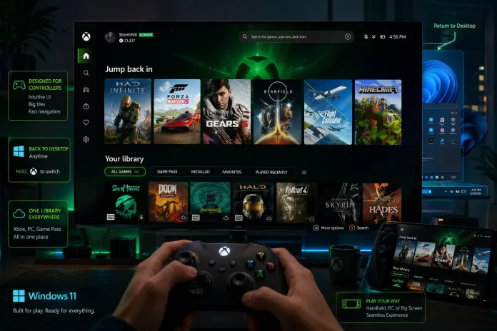 Xbox Mode Windows 11 - console-style gaming interface με controller υποστήριξη