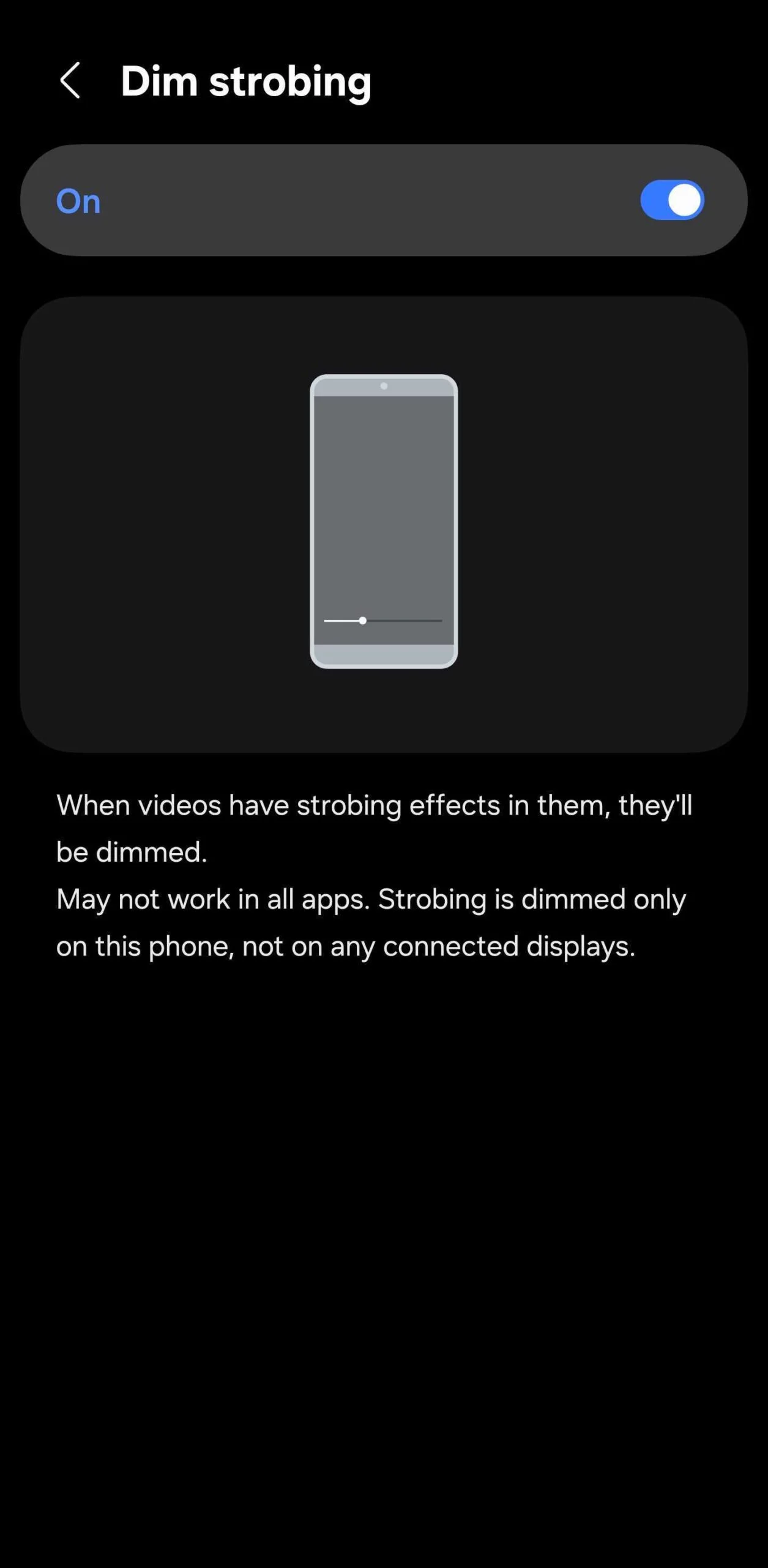 one ui 8,5 dim strobing