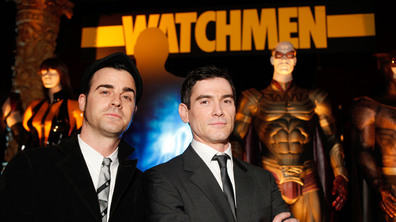 Ο Justin Theroux και ο Billy Crudup παρευρίσκονται στην πρεμιέρα του 2009 'watchmen.'