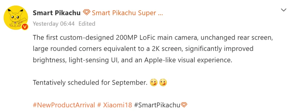 Xiaomi 18 Pro
