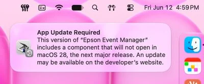 macos 27 προειδοποίηση ροζέτα