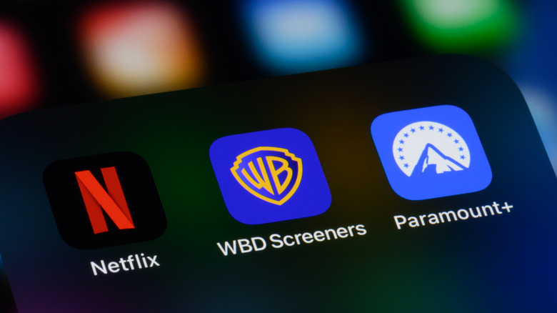 Εικονίδια υπηρεσίας ροής (Netflix, WBD και Paramount+)