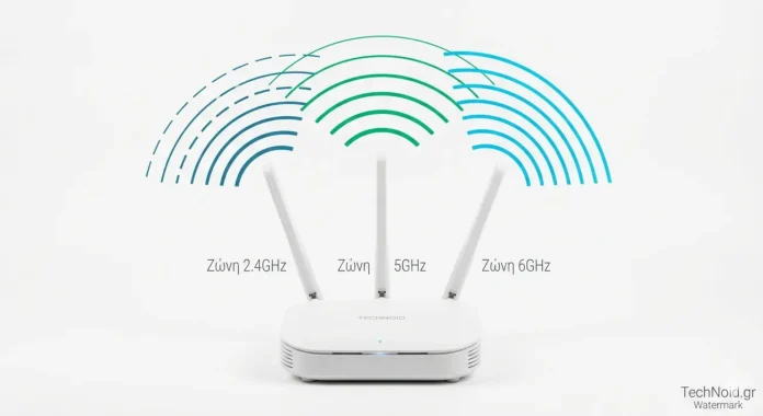 Wi-Fi 7 tri-band router με 6GHz κεραίες — σύγκριση τεχνολογίας