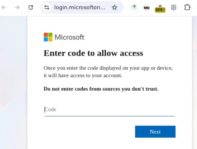 Επίσημη σελίδα ελέγχου ταυτότητας της Microsoft (Πηγή – Securelist)