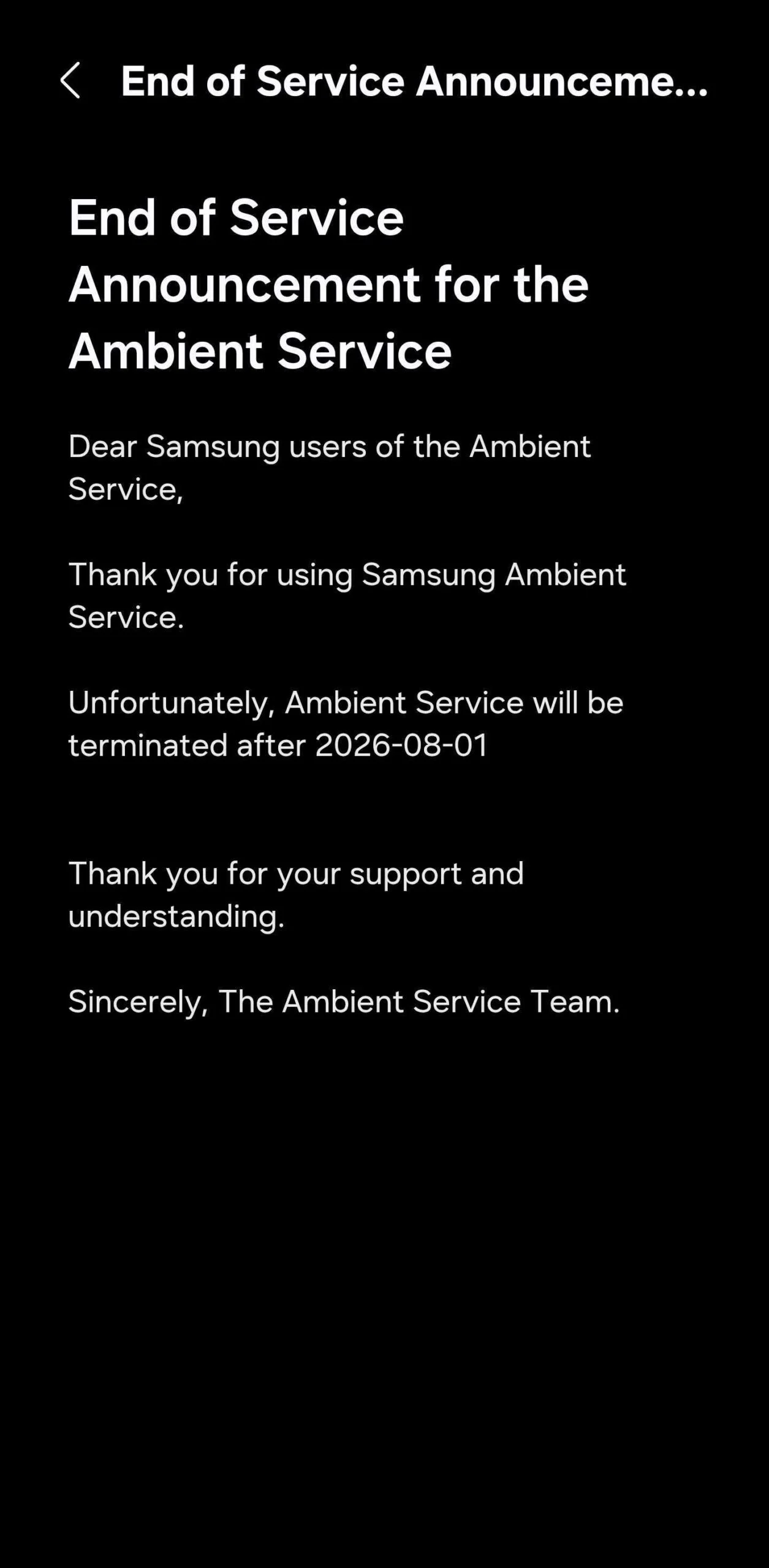 ειδοποίηση υπηρεσιών περιβάλλοντος smartthings