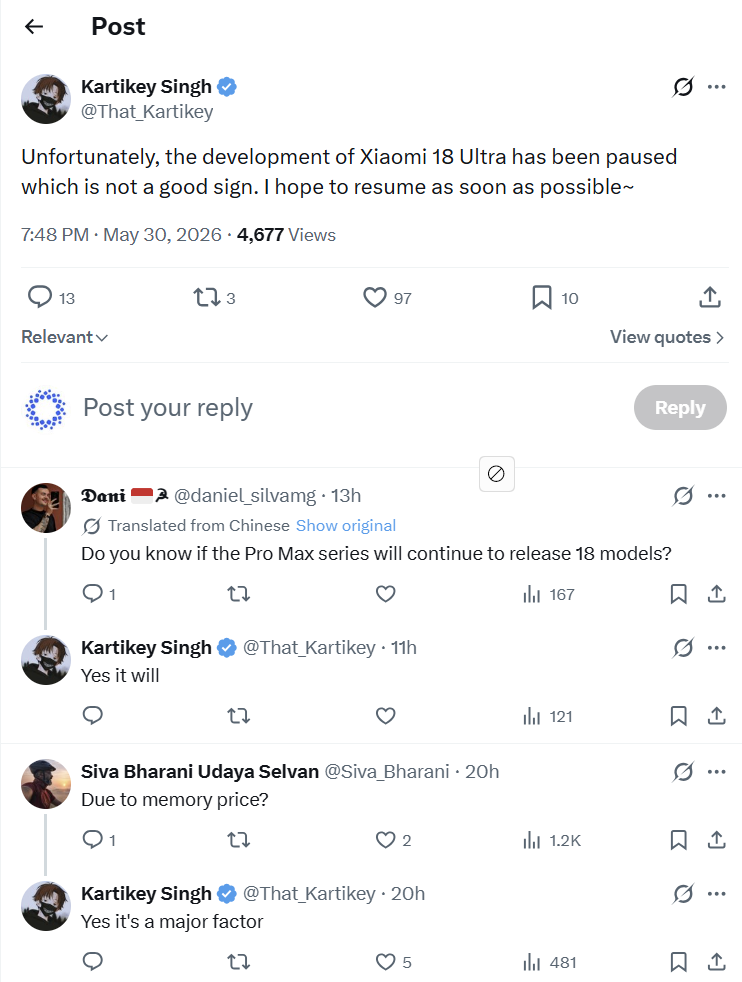 Σταμάτησε η ανάπτυξη του Xiaomi 18 Ultra: Τι σημαίνει αυτό για την κορυφαία στρατηγική κάμερας της Xiaomi