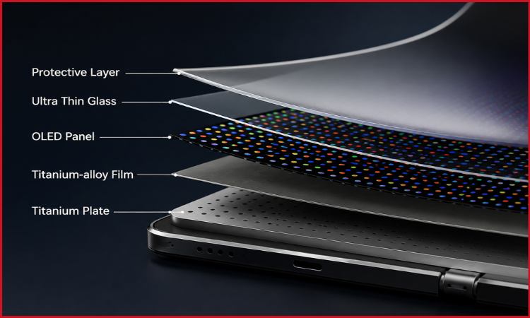 Samsung Flex Titanium: Το τιτάνιο που υπόσχεται το τέλος της τσάκισης στα foldables Samsung Flex Titanium layers