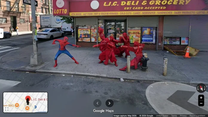 Spiderman Google Maps Street View Νέα Υόρκη