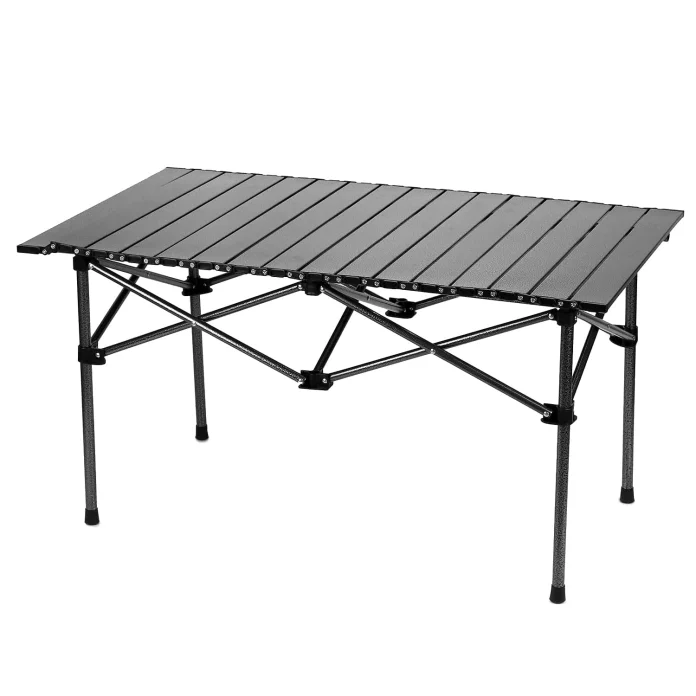 Xmund Egg Roll Table: Το τραπέζι αλουμινίου που τυλίγεται Xmund Egg Roll Table: Το τραπέζι αλουμινίου που τυλίγεται