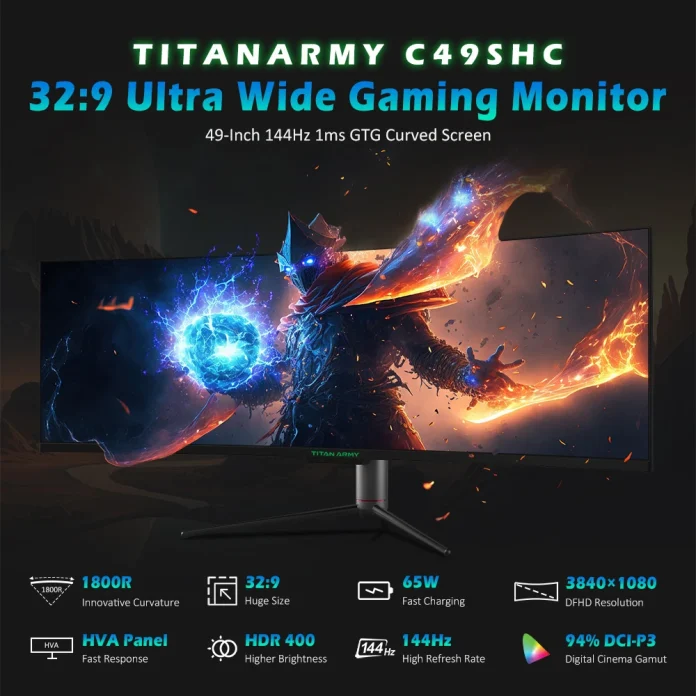 Titan Army C49SHC: Η τεράστια 49″ gaming οθόνη 144Hz Titan Army C49SHC: Η τεράστια 49" gaming οθόνη 144Hz